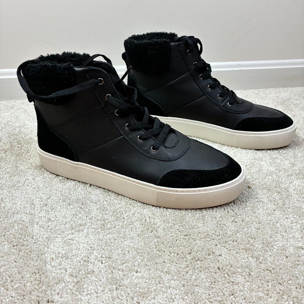 UGG Cakewalk UGGplush™ High-Top Sneaker Leather & Suede Black